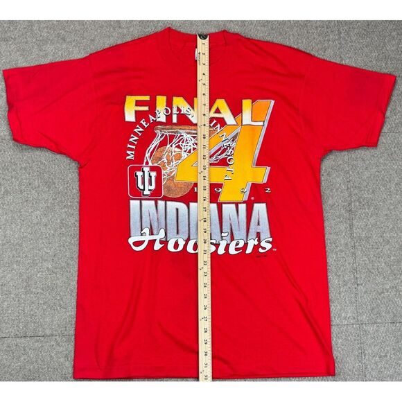 Fruit Of The Loom Vtg Made In USA 1992‎ Indiana Hoosiers NCAA Final 4 T-Shirt XL - Picture 5 of 11